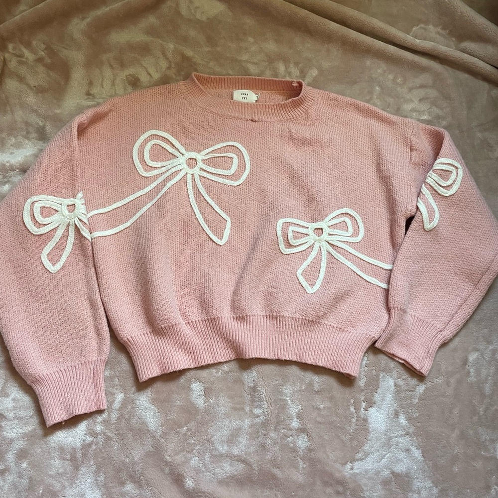 Luna Ivy Pink Sweater